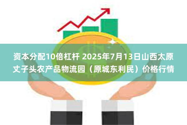 资本分配10倍杠杆 2025年7月13日山西太原丈子头农产品物流园(原城东利民)价格行情