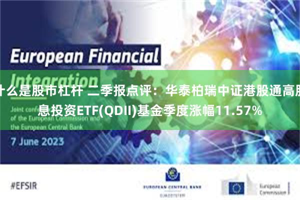 什么是股市杠杆 二季报点评：华泰柏瑞中证港股通高股息投资ETF(QDII)基金季度涨幅11.57%