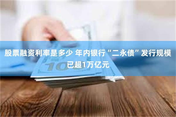 股票融资利率是多少 年内银行“二永债”发行规模已超1万亿元