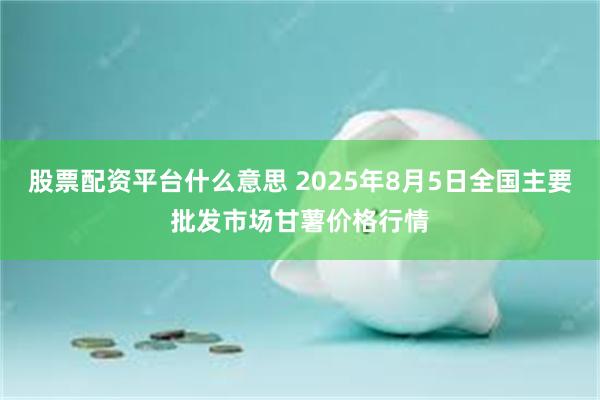 股票配资平台什么意思 2025年8月5日全国主要批发市场甘薯价格行情