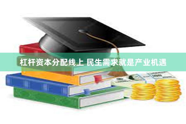 杠杆资本分配线上 民生需求就是产业机遇