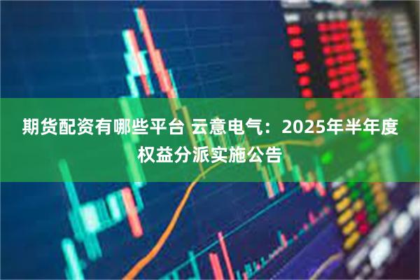期货配资有哪些平台 云意电气：2025年半年度权益分派实施公告